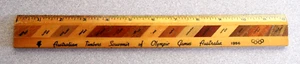 orig./Stunning!! 1956 MELBOURNE OLYMPICS **Timbers Souvenir Wooden RULER** - Picture 1 of 8