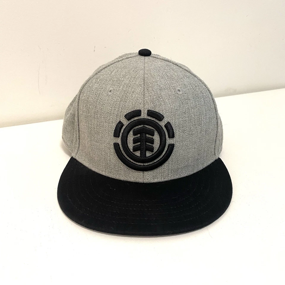 Casquette snapback Element Skate grise noire en laine mélangée bonnet réglabl... - Photo 1/4
