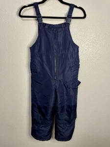 London Fog Kids Waterproof Winter Snow Bibs/ Overalls Navy Blue 7/L Unisex - Picture 1 of 7