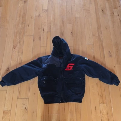 SNAP-ON Tools 95th Anniversary Black Red Logo Heavy Hood Work Chore Jacket Large - Image 1 of 4