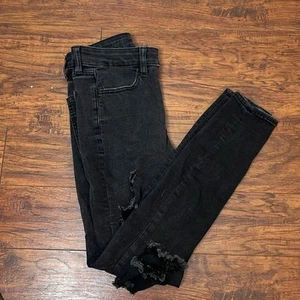 Jegging American Eagle negro envejecido tiro alto talla 6 - Imagen 1 de 6
