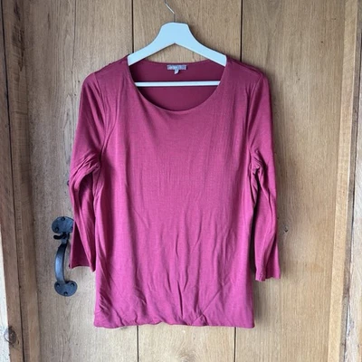 Женский топ Jaeger размер M розовый рукав 3/4 100% Lyocell мягкий эластичный - Изображение 1 из 4