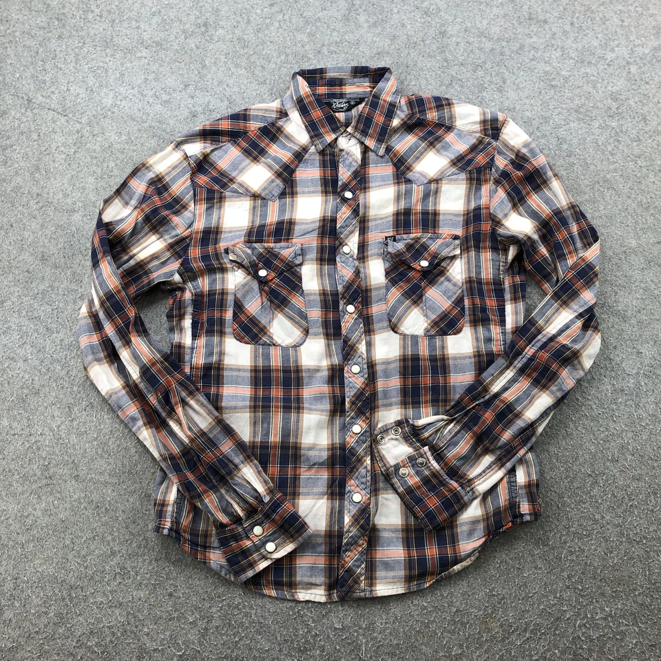 Salt Valley Western Shirt Mens Small Plaid Snap Button Pearl Snap Casual - Image 1 of 4