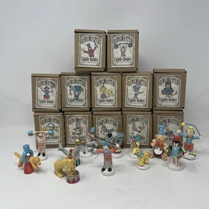 Vintage Ringmaster Candle Holder Collection ~ Ceramic / 12 piece Circus Set - Picture 1 of 7