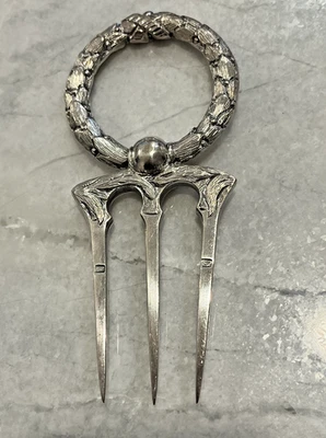 Antiguo tenedor de pan victoriano Roberts & Belk plato de plata finales de 1800 - principios de 1900 Foto 1 de 4