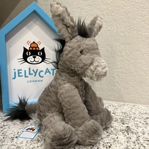 Jellycat FUDDLEWUDDLE DONKEY - Retired & Rare - Authentic - Brand New with Tags - Picture 1 of 6