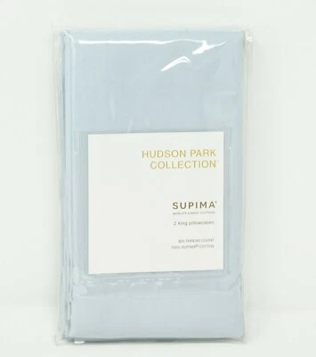 Funda de almohada Hudson Park Collection 825-TC 100 % algodón Supima PAR KING azul vapor Foto 1 de 2