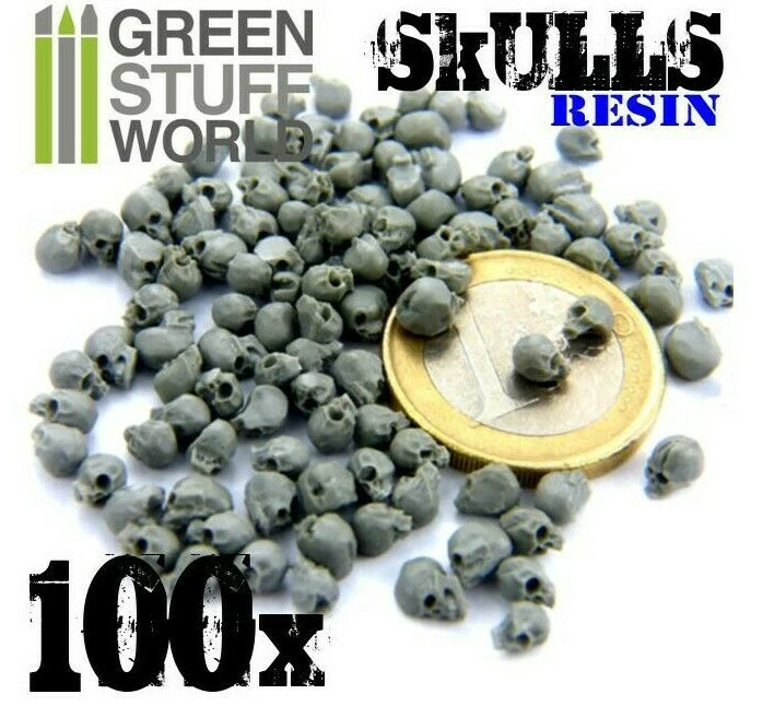 Green Stuff World 1:35 (1:76 / 1:48 / 1:35) Scale 100 Resin Skulls - Scenery - Image 1 of 4