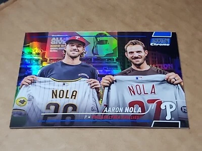 Aaron Nola 2022 Topps Stadium Club REFRACTOR No. 284 Serial #/199 - Image 1 of 4