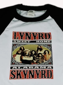 LYNYRD SKYNYRD new T SHIRT rock black and white raglan - Picture 1 of 3