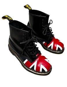Dr. Martens Union Jack British Flag Black Leather Boots UK 6 US 7.0M EU39 - Bild 1 von 9