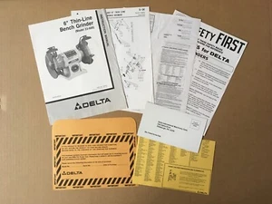 Vintage 1991 DELTA 6" Thin-Line Bench Grinder 23-660 Instruction Manual w/Papers - Picture 1 of 12