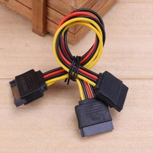 SATA Power 15pin Y-Splitter Kabeladapter Stecker auf Buchse 6T8T H6N4 D8T5 D5H8 - Bild 1 von 11
