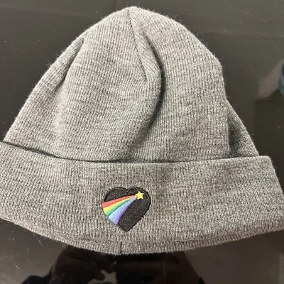 Новый с Ярлыками Urban Outfitters Rainbow сердце новый с Ярлыками Beanie серый - Изображение 1 из 3