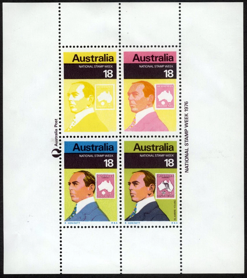Australia 1976 Blamire Young National Stamp Week Miniature Sheet MNH (SC# 648) - Image 1 of 1
