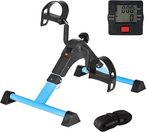 Pedal Exerciser under Desk Bike with LCD Monitor Resistance for Seniors, Station - Picture 1 of 7
