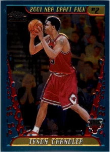 2001-02 Topps cromo #130 Tyson Chandler RC BULLS tarjeta de novato - casi nueva-como nueva - Imagen 1 de 2