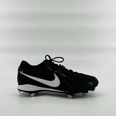 Chuteiras de beisebol Nike Air Huarache Pro Mid masculinas tamanho 12 preto branco metal picos - Imagem 1 de 4