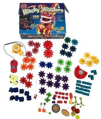 Wacky Wigglers Gears Incomplete Set For Parts 98 Pieces Motor Works Batteries NI - Image 1 of 4