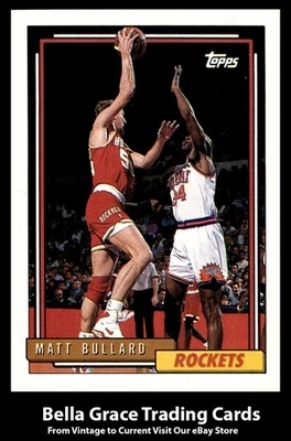 1992-93 Topps Matt Bullard #274 Houston Rockets NBA Basketball - Image 1 of 2
