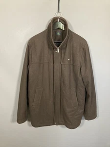 LACOSTE WOOL Coat - Size Large - Brown - Great Condition - Men’s - Picture 1 of 4
