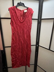 Vintage Coogi Red Sweater Dress Sz L - Picture 1 of 6