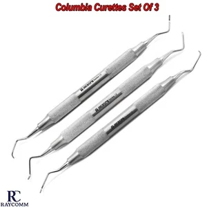 University Curettes Subgingival Tartar 4R/4L 2R/2L 13/14 Columbia Scaler Set CE - Picture 1 of 5