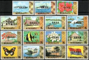 Kiribati Stamp O1-O15 - OKGS overprints - Picture 1 of 1