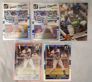 2017 Donruss #123 Yoenis Cespedes Stat Line Rainbow & Pink Parallel 5 count lot - Picture 1 of 1