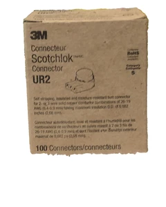 Box of 100 Genuine 3M Scotchlok UR2 Connectors, Gel-Filled, Waterproof, OEM NEW - Picture 1 of 1
