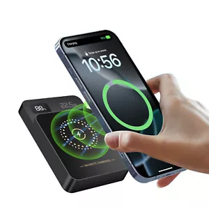 10000mAh Magnetic Power Bank Battery Pack Wireless Charger 20W PD Fast Charging - Picture 1 of 15