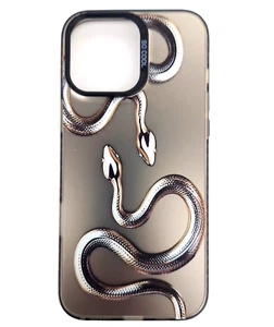 Coque rigide plastique imprimé serpent doré iPhone 16 Pro Max - Photo 1 sur 2