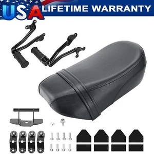 Rear Seat Pad Pillion&Rear Foot Pegs Kit For Kawasaki Vulcan S 650 2015-2024 - Picture 1 of 14