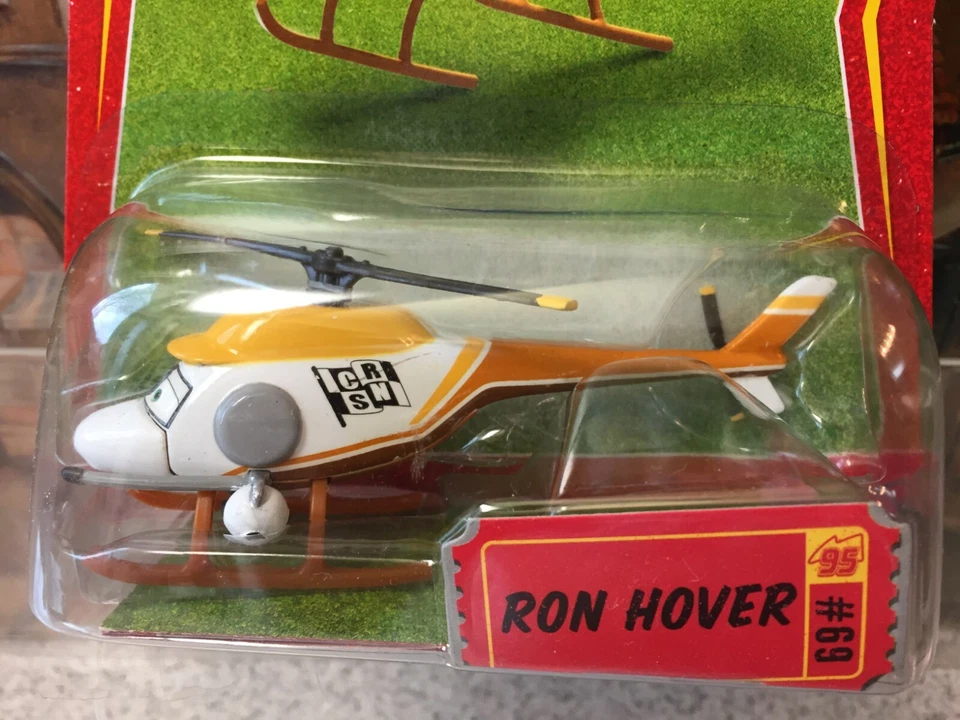 Cars Race O Rama Ron Hover Helicopter CRSN Yellow Disney Pixar Car 69 M6113