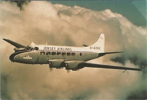 JERSEY AIRLINES DE HAVILLAND HERON DH.114 AIRCRAFT POSTCARD AIRLINE AIRPLANE - Picture 1 of 2