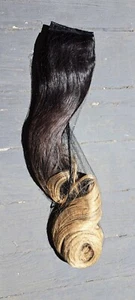 Extensiones de cabello Ombre marrón oscuro a rubia 1 pieza 5 clips largo ondulado Halloween - Imagen 1 de 1