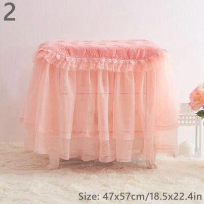 47x57cm DIY Mesh Lace Bedside Table Cover Cloths Dustproof Furniture Room Decor Foto 1 de 4