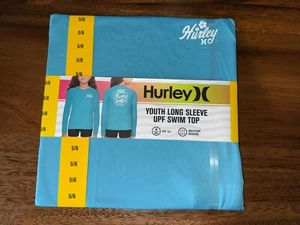 NWT Girls Blue Hurley Long Sleeve Swim Top Size 5/6 - Picture 1 of 3