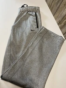 Nike Dri-Fit Sweatpants Teens XS Gray Black Swoosh Nike Logo Joggers 684987 - Picture 1 of 15