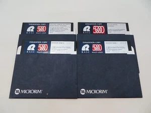 R BASE 5000 MULTI-USER VERSION 1.02 5.25" Floppy Disks Evaluation Copy 1985 - Picture 1 of 9