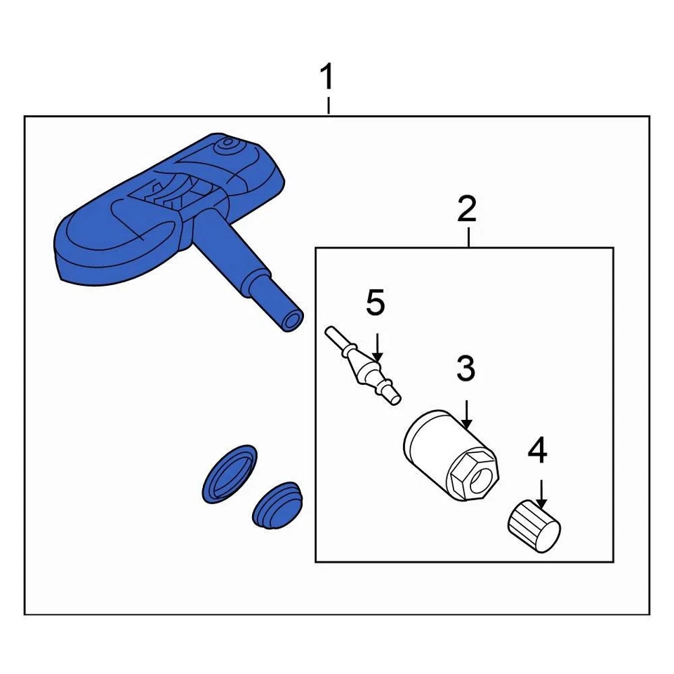For Volkswagen Jetta 06-10 Tire Pressure Monitoring System (TPMS) Sensor Foto 1 de 4