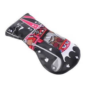 Club Head Cover Embroidery Water Proof PU Wood Club Headcover (Black King No. 1 - Picture 1 of 12
