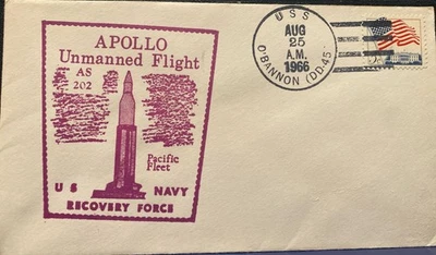 APOLLO 2 (AS-202 ) UNCREWED MISSION ONBOARD USS O'BANNON (DD-450)  AUG 25, 1966 - Image 1 of 4