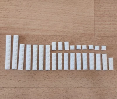 26 LEGO white plates: 3024 3023 3623 3710 3666 3460 - image 1 of 2