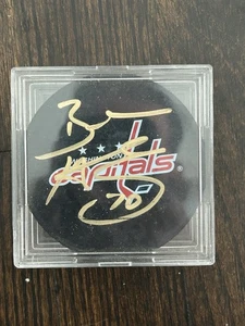Washington Capitals NHL Hockey Puck signiert Braden Holtby mit Etui Goalie - Bild 1 von 4