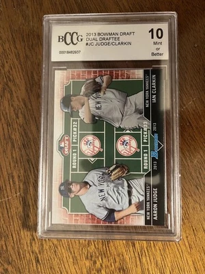 2013 BOWMAN DRAFT DUAL DRAFTEE #JC AARON JUDGE/IAN CLARKIN BCCG 10 - Image 1 of 2