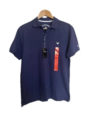 Callaway Golf Polo Shirt M Navy Blue 100% Cotton New With Tags Men’s Casual Top - Image 1 of 4