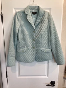 Talbots Damen Steppjacke Aqua Gr. 8 Knöpfe Kragen - Bild 1 von 7