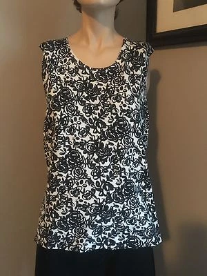 *SARAH SPENCER SUÉTER NEGRO Y BEIGE SIN MANGAS ¡¡CONCHA!!  Talla XL #982 Foto 1 de 3