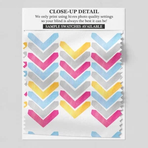 276 Chevron Stripes Rainbow Roller Blind - various sizes, blackout FREE Delivery - Picture 1 of 4